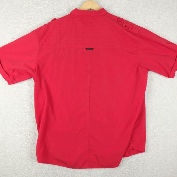 Rocawear Shirt Mens Extra Large Red Button Up Short Sleeve Utility Vintage Y2K - Picture 5 of 8
